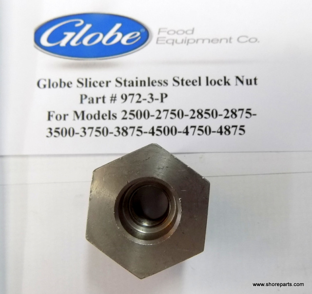 Globe Slicer Stainless Steel Lock Square Nut Part # 972-3P